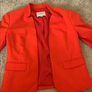 Bright red/orange blazer from Loft